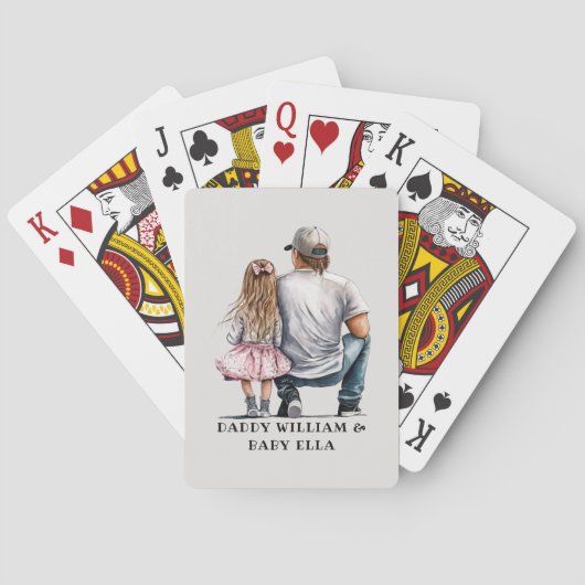 Zwarte vader en dochter Bond (11) Pokerkaarten (Achterkant)
