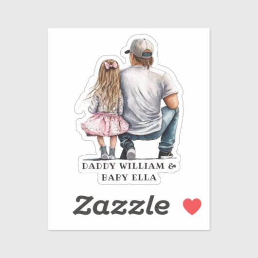 Zwarte vader en dochter Bond (11) Sticker (Vel)