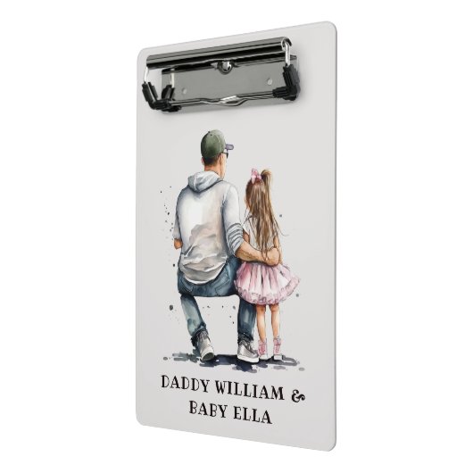Zwarte vader en dochter Bond (12) Mini Klembord (Angled2)