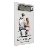 Zwarte vader en dochter Bond (12) Mini Klembord (Schuin)