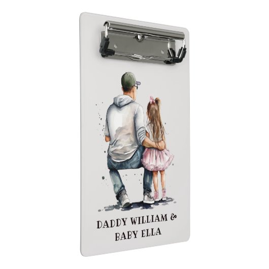 Zwarte vader en dochter Bond (12) Mini Klembord (Schuin)