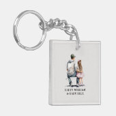 Zwarte vader en dochter Bond (12) Sleutelhanger (Voorkant Links)