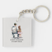 Zwarte vader en dochter Bond (12) Sleutelhanger (Achterkant)