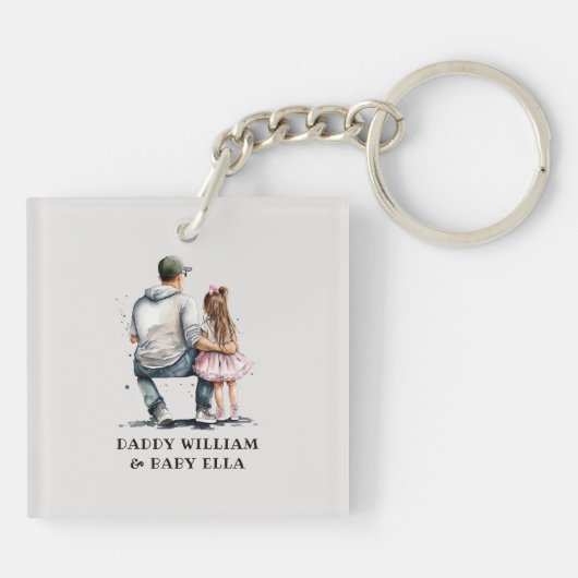 Zwarte vader en dochter Bond (12) Sleutelhanger (Achterkant)