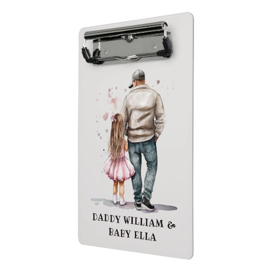 Zwarte vader en dochter Bond (13) Mini Klembord (Angled2)