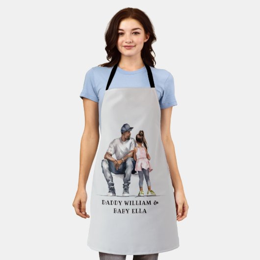 Zwarte vader en dochter Bond (3) Schort (Gedragen)
