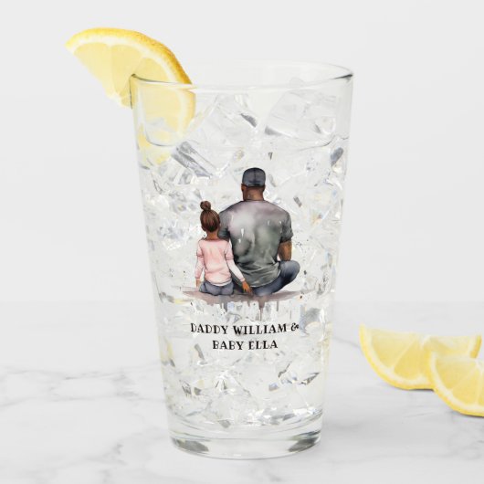 Zwarte vader en dochter Bond (4) Glas (Voorkant ijs)