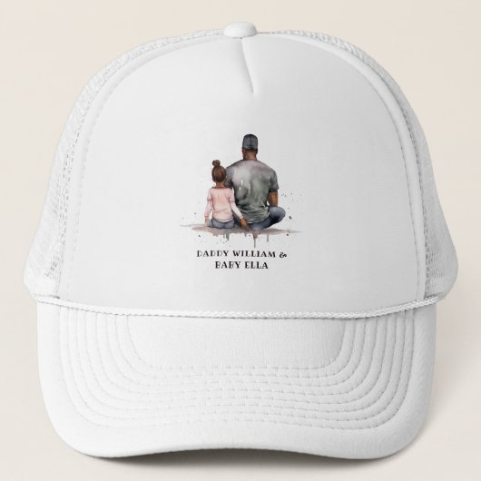 Zwarte vader en dochter Bond (4) Trucker Pet (Voorkant)