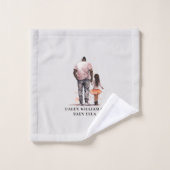 Zwarte vader en dochter Bond (5) Bad Handdoek (Wasdoekje)