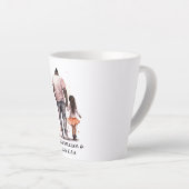 Zwarte vader en dochter Bond (5) Latte Mok (Rechterhoek)
