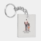 Zwarte vader en dochter Bond (5) Sleutelhanger (Voorkant Links)