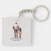 Zwarte vader en dochter Bond (5) Sleutelhanger (Achterkant)