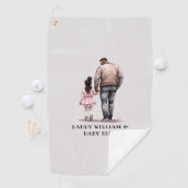 Zwarte vader en dochter Bond (7) Golfhanddoek (Insitu)