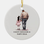 Zwarte vader en dochter Bond (7) Keramisch Ornament (Voorkant)