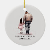 Zwarte vader en dochter Bond (7) Keramisch Ornament (Achterkant)