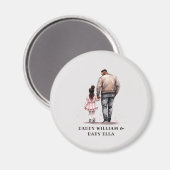 Zwarte vader en dochter Bond (7) Magneet (Voorkant / Achterkant)