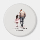 Zwarte vader en dochter Bond (7) Magneet (Voorkant)