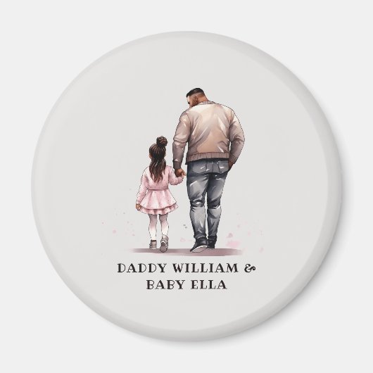 Zwarte vader en dochter Bond (7) Magneet (Voorkant)