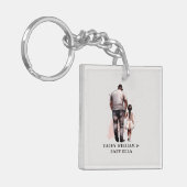 Zwarte vader en dochter Bond (8) Sleutelhanger (Voorkant Links)