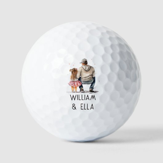 Zwarte vader en dochter Bond (9) Golfballen (Voorkant)