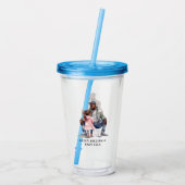 Zwarte vader en dochter Bond Acryl Drinkbeker (Achterkant)