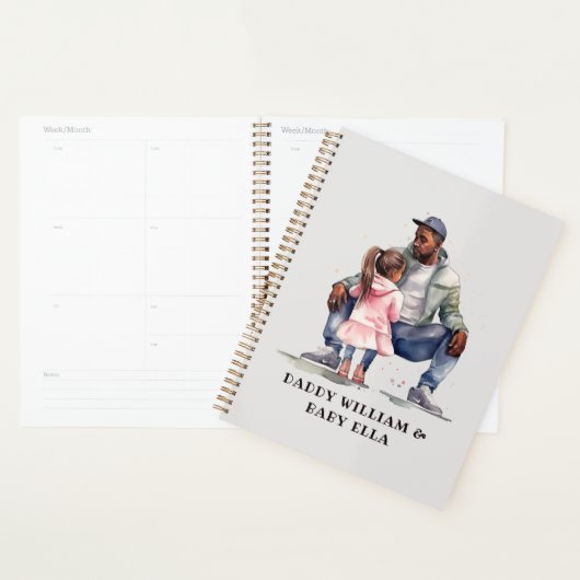 Zwarte vader en dochter Bond Planner (Display)
