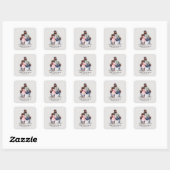 Zwarte vader en dochter Bond Vierkante Sticker (Vel)