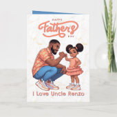 Zwarte vader en dochter geven elkaar een boks in d kaart (Achterkant)