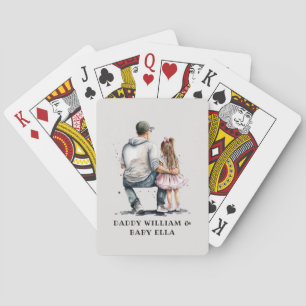 Zwarte vader en dochterband (12) pokerkaarten