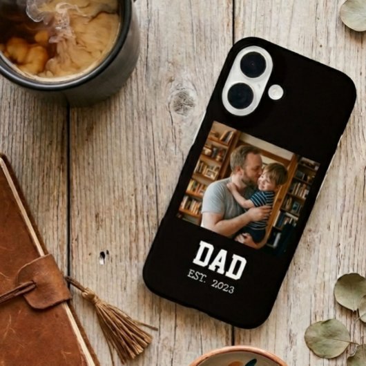 Zwarte Vader Gevestigd Foto Vaderdag Cadeau Case-Mate iPhone Case