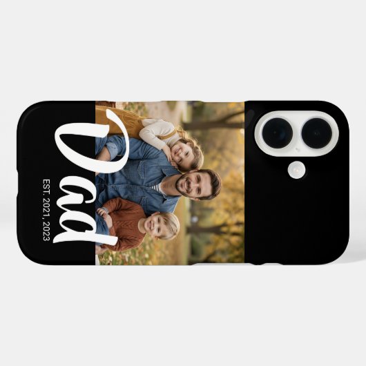 Zwarte Vader Gevestigde Script Foto Case-Mate iPhone Case (Achterkant (horizontaal))