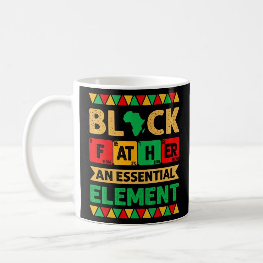 Zwarte Vader Het Essentieel Element Vaderdag Bl Koffiemok (Links)