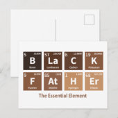 Zwarte vader Het essentiële element Melanin Pigmen Briefkaart (Voorkant / Achterkant)
