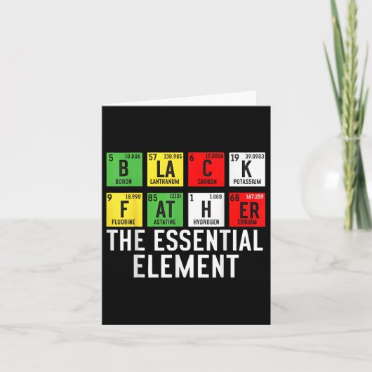 Zwarte vader Het Essentiële Element Vaderdag Jun Kaart (Voorkant)