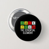 Zwarte vader Het Essentiële Element Vaderdag Jun Ronde Button 5,7 Cm (Voorkant /achterkant)
