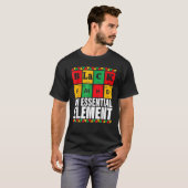 Zwarte Vader Het Essentiële Element Vader's Day D T-shirt (Voorkant volledig)