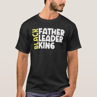 Zwarte vader King Fathers Dag Pap Matter Husband D T-shirt