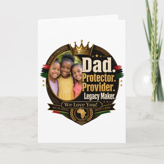 Zwarte Vader Legacy Design (Aanpasbaar) Kaart (Voorkant)