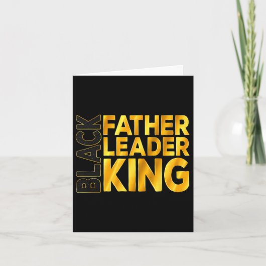 Zwarte vader leider koning Afrikaanse Afro Junetee Kaart (Voorkant)