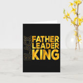 Zwarte vader leider koning Afrikaanse Afro Junetee Kaart (Gele Bloem)