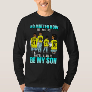 Zwarte vader Melanin King Zoon Zoon Vliegers houde T-shirt
