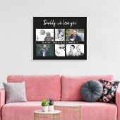 Zwarte Vader met Kinder en Familie Pap Foto Canvas Afdruk (Insitu (Woonkamer))