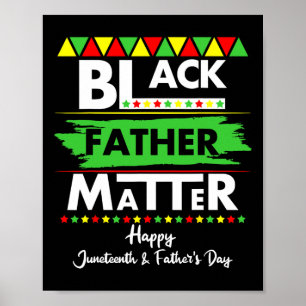 Zwarte vader probleem Vaderdag Juneteenth Afrika Poster