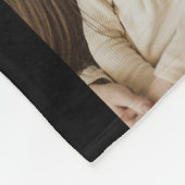 Zwarte Vader Script Typografie 6 Foto Collage Fleece Deken (Hoek)