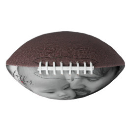 Zwarte vader Vestigingsjaar met foto van rood hart American Football