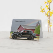  zwarte Vaderdag Kaart (Gele Bloem)