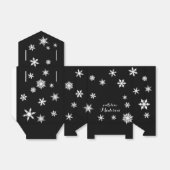 Zwarte vakantie geschenkdoos bedankdoosjes (Uitgevouwen)
