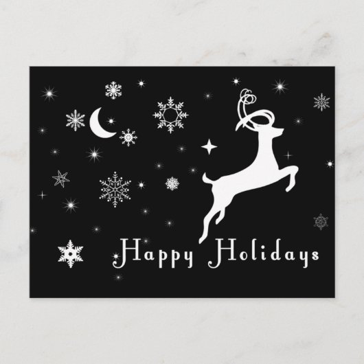 Zwarte vakantie Kaart, zwarte kerst Kaart (Voorkant)
