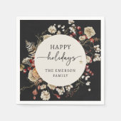 Zwarte vakantieservetten servet (Voorkant)