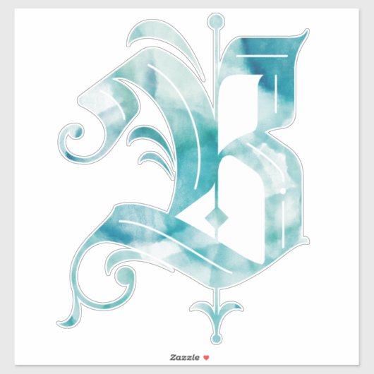 ZWARTE VALENTIJN -B- STICKER (Vel)